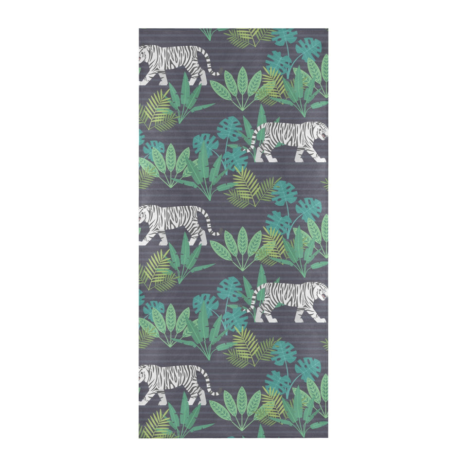 white bengal tigers tropical plant Beach Towel