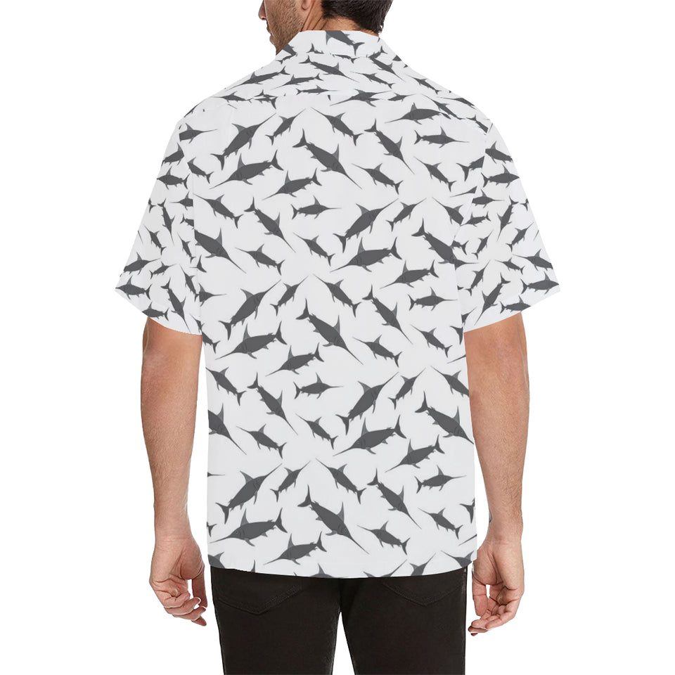 Swordfish Pattern Print Design 04 Men's All Over Print Hawaiian Shirt (Model T58)