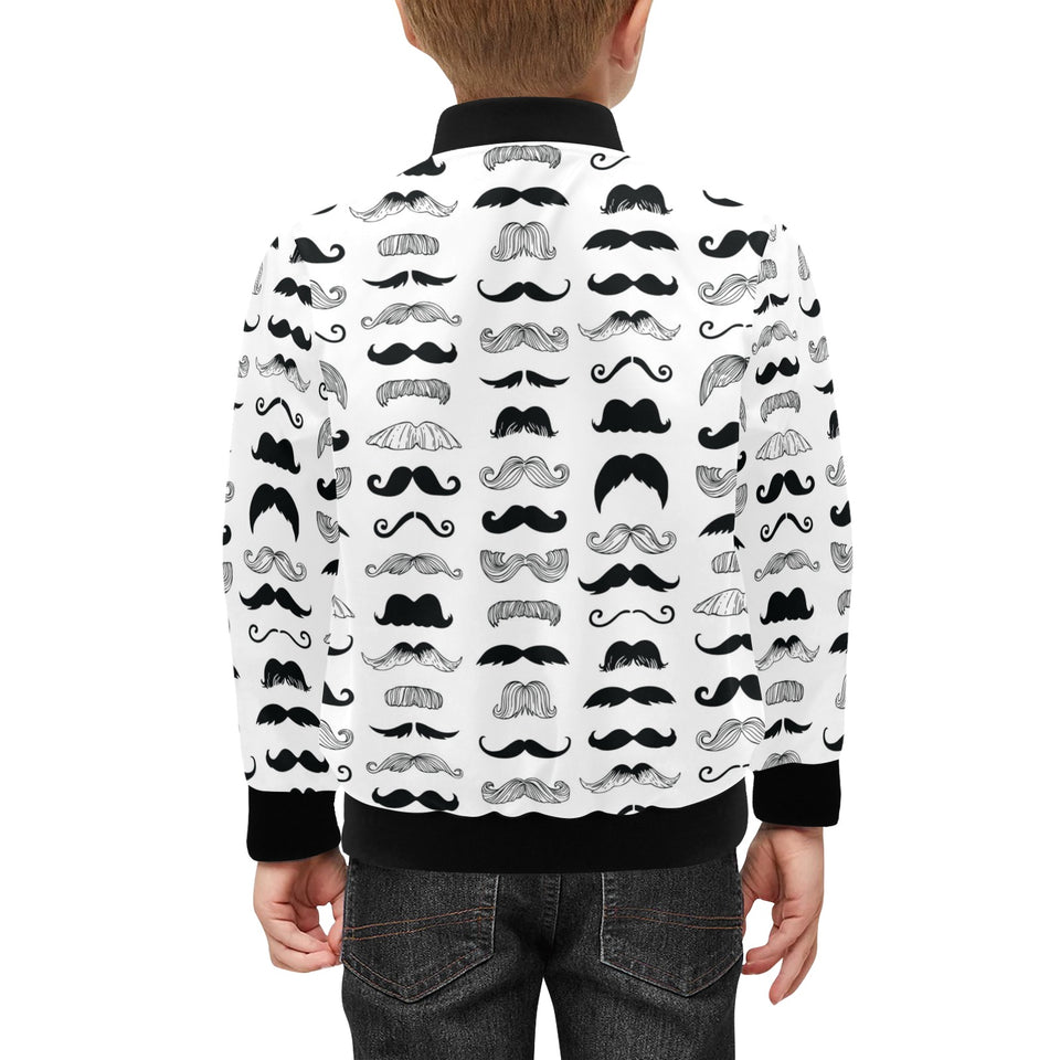Mustache Beard Pattern Print Design 04 Kids' Boys' Girls' Bomber Jacket