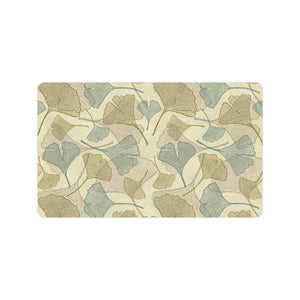 Ginkgo leaves design pattern Doormat