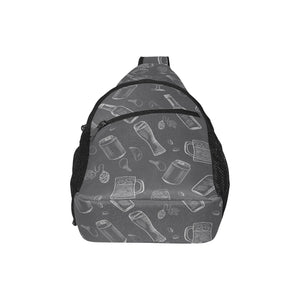 Beer hand drawn pattern All Over Print Chest Bag