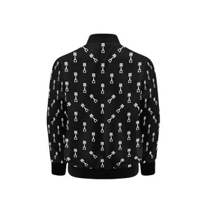 Engine Piston Black Theme Pattern Print Design 03 Kids' Boys' Girls' Bomber Jacket
