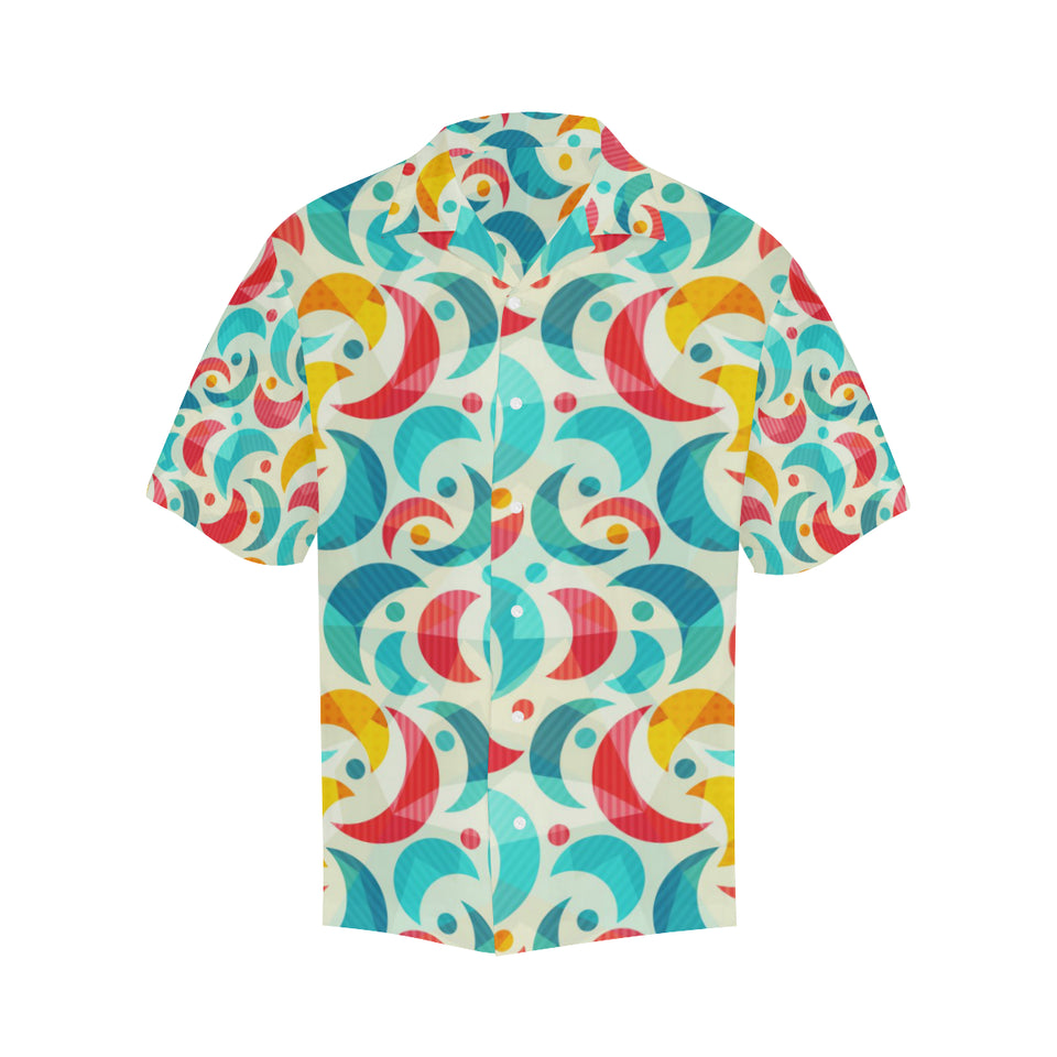 Colorful moon pattern Men's All Over Print Hawaiian Shirt