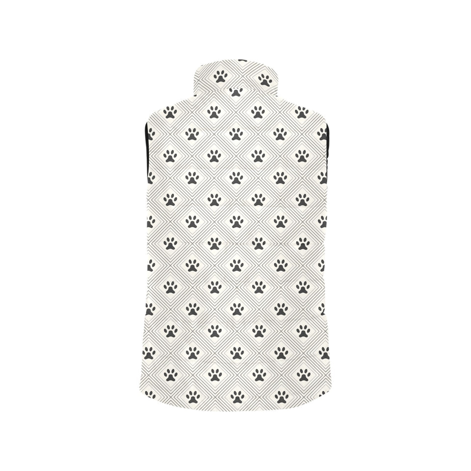 Dog Paws Pattern Print Design 03 Men's Padded Vest
