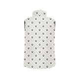 Dog Paws Pattern Print Design 03 Men's Padded Vest