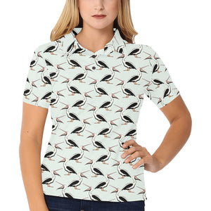 Pelican Pattern Print Design 02 Women's All Over Print Polo Shirt