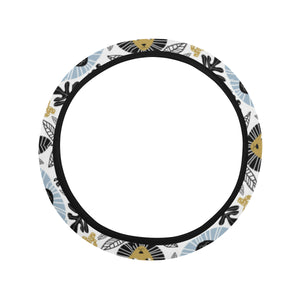Lion Pattern Print Design 05 Car Steering Wheel Cover