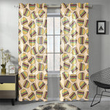 Hamburger Pattern Print Design 01 Gauze Curtain