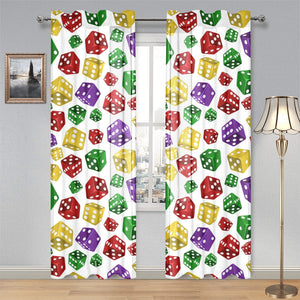 Dice Pattern Print Design 03 Gauze Curtain