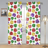 Dice Pattern Print Design 03 Gauze Curtain