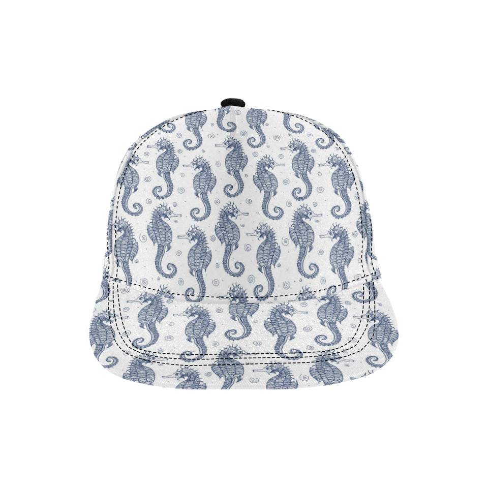 Seahorse pattern background All Over Print Snapback Cap