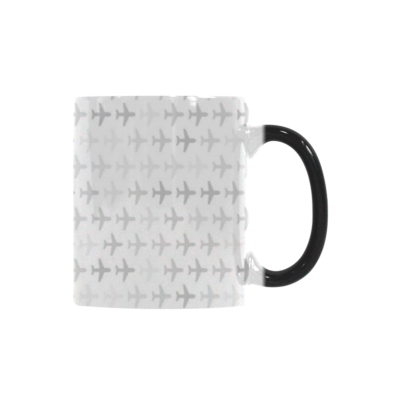 Airplane print pattern Morphing Mug Heat Changing Mug