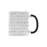 Airplane print pattern Morphing Mug Heat Changing Mug