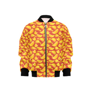 Potato Chips Pattern Print Design 05 Kids' Boys' Girls' Bomber Jacket