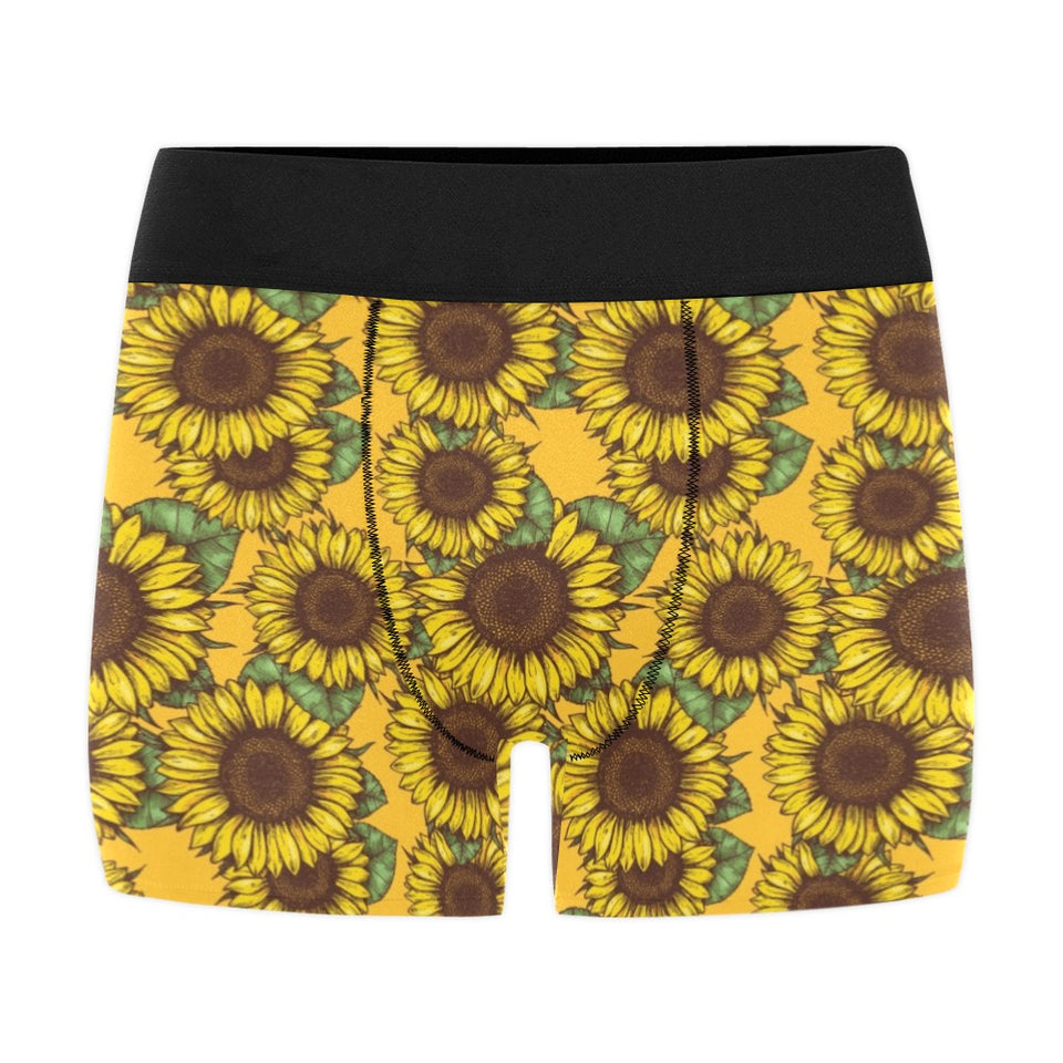 Sunflower pattern Men's All Over Print Boxer Briefs Men's Underwear