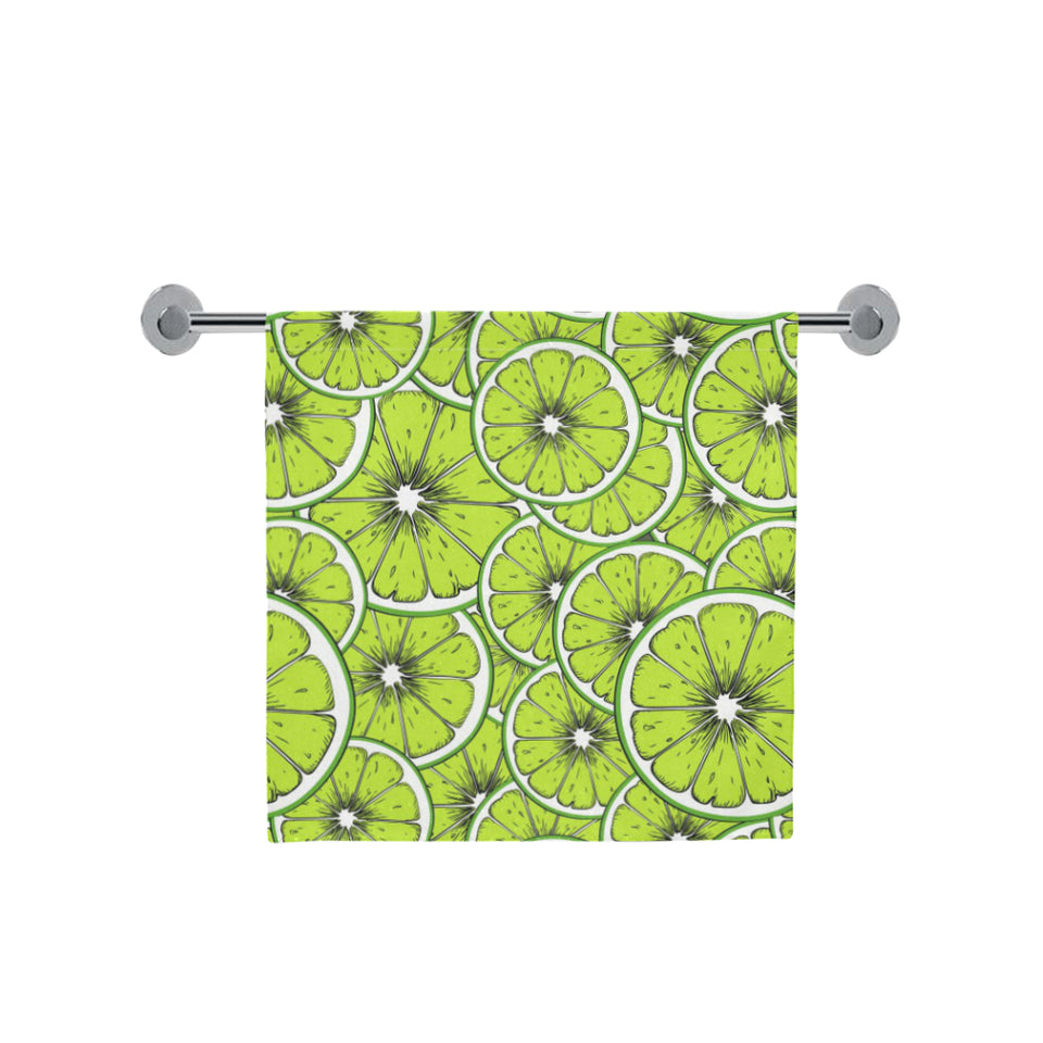 Slices of Lime design pattern Bath Towel