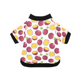 Passion fruit design pattern All Over Print Pet Dog Round Neck Fuzzy Shirt
