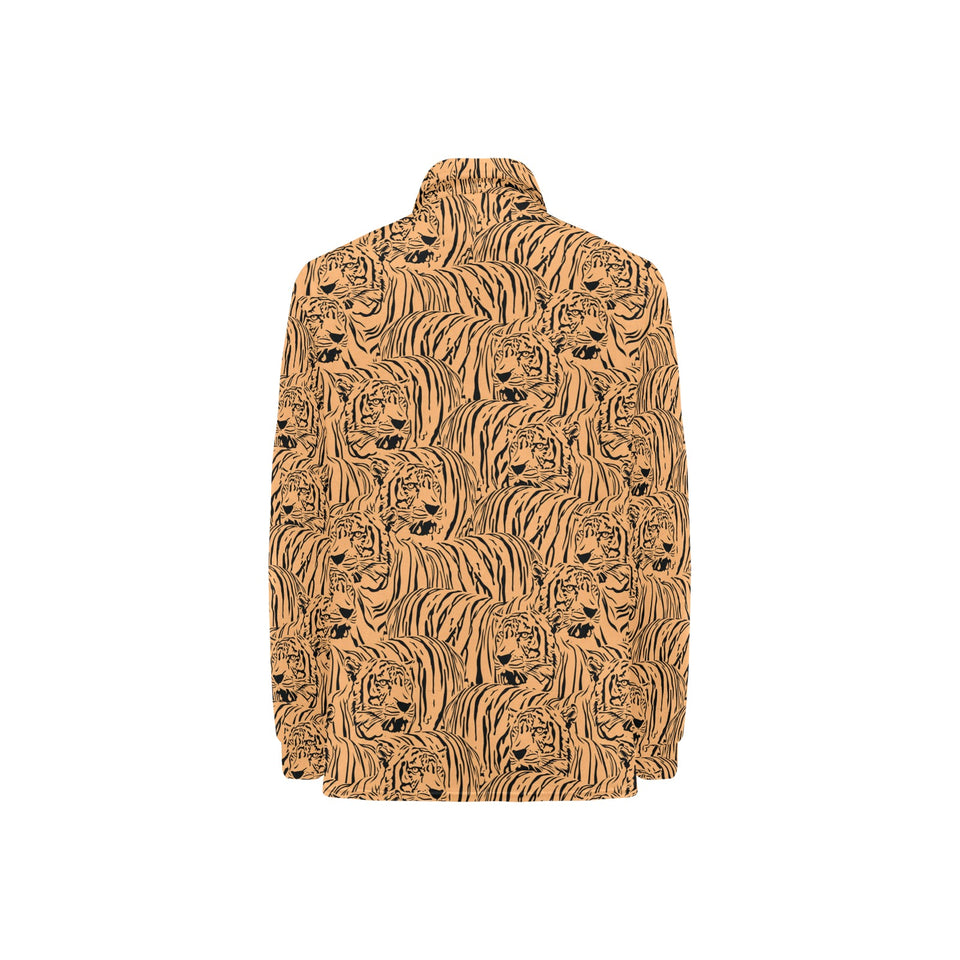 Bengal tigers pattern Women's Long Sleeve Polo Shirt