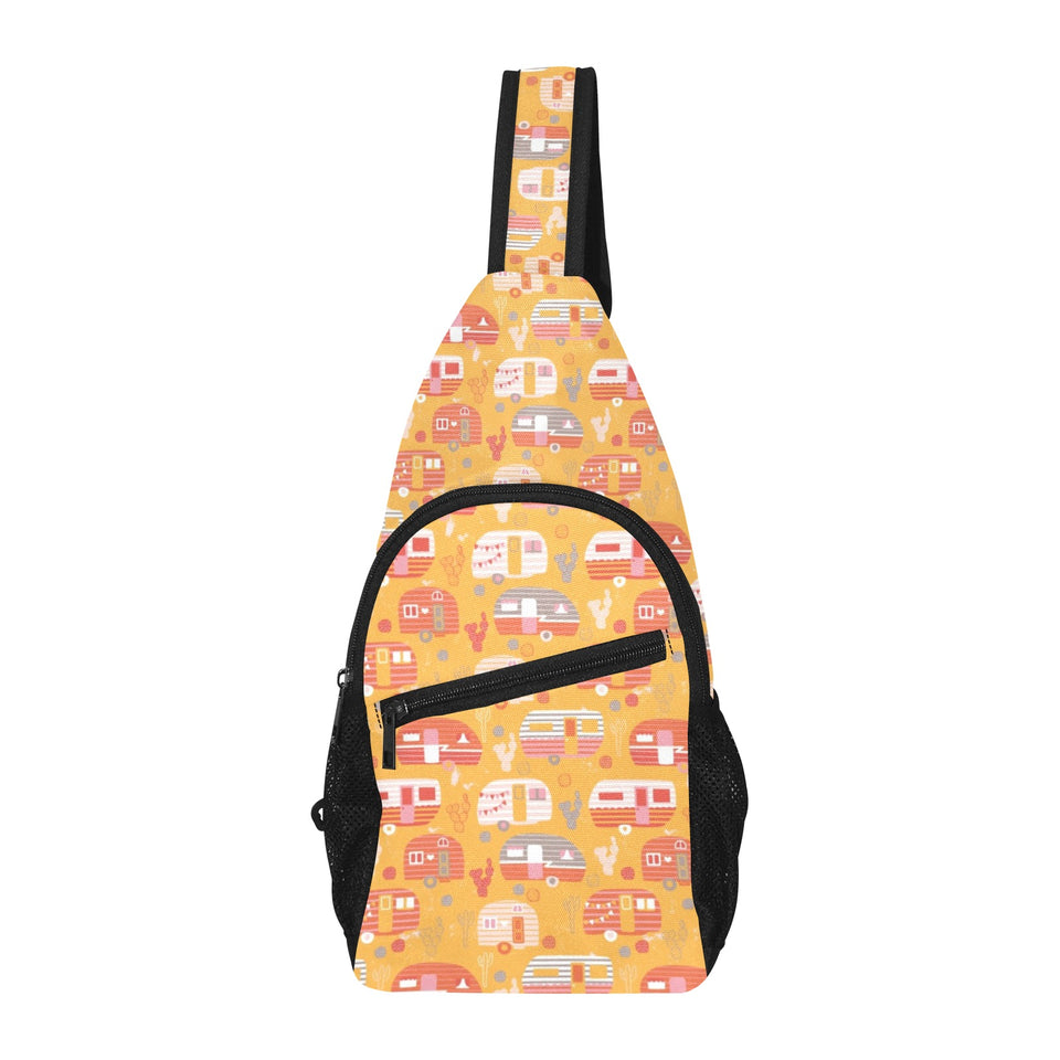 Camper Van Pattern Print Design 04 All Over Print Chest Bag