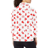 Canada Pattern Print Design 04 Women's Long Sleeve Polo Shirt