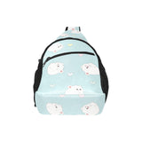 White cute hamsters heart pattern All Over Print Chest Bag