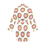 Darts Pattern Print Design 04 Women's Long Sleeve Belted Night Robe