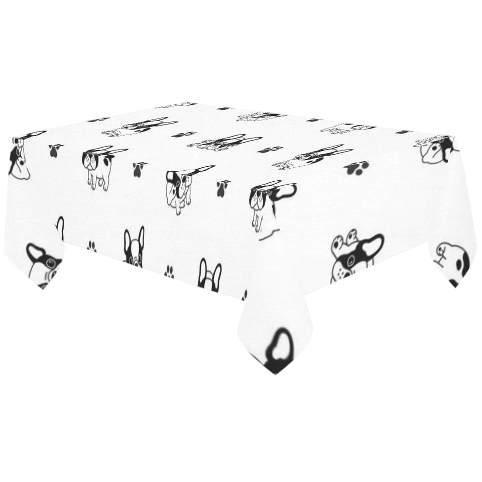 Cute french bulldog paw pattern Tablecloth