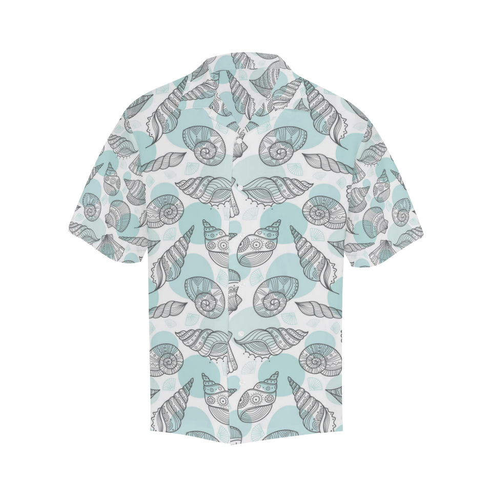 Shell polynesian tribal Men's All Over Print Hawaiian Shirt
