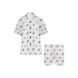 Cute helicopter star pattern Women's V-Neck Short Pajama Set