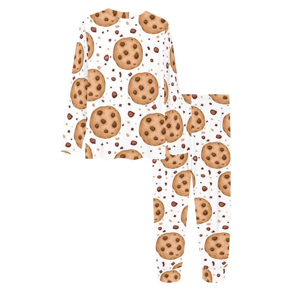 chocolate chip cookie pattern Women's All Over Print Pajama Set