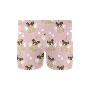 Cute unicorn pug pattern Men's Swimming Trunks