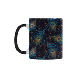Beautiful peacock feather pattern Morphing Mug Heat Changing Mug