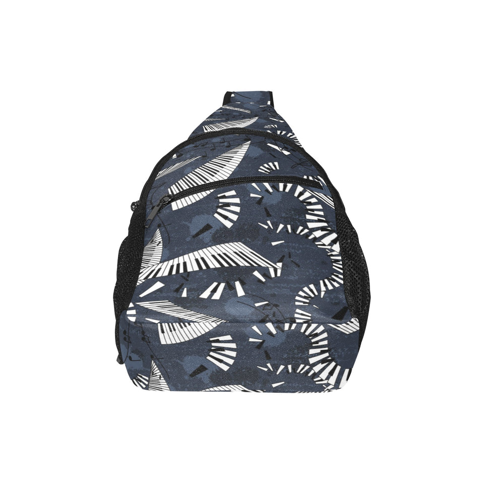 Piano Pattern Print Design 02 All Over Print Chest Bag