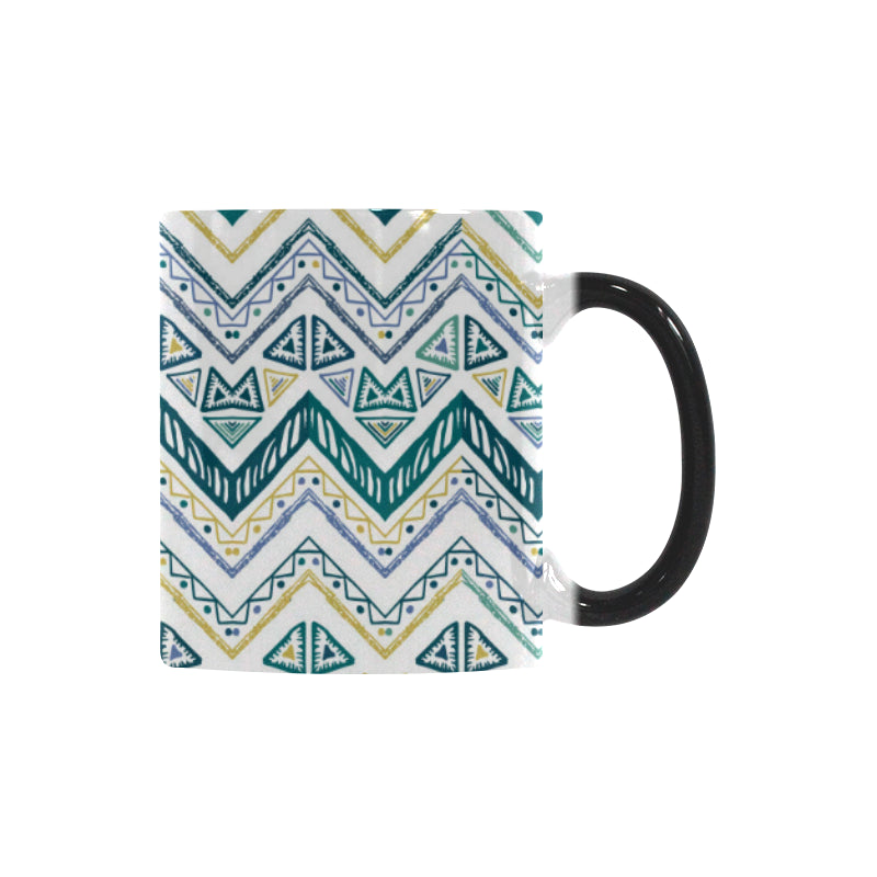 zigzag  chevron paint design pattern Morphing Mug Heat Changing Mug