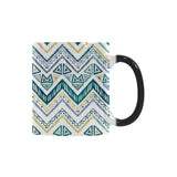 zigzag  chevron paint design pattern Morphing Mug Heat Changing Mug