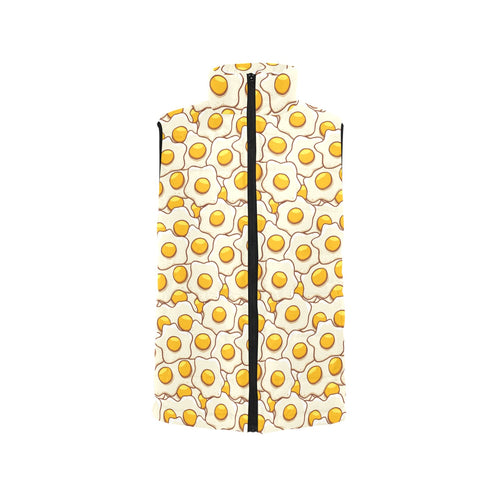 Fried Eggs Pattern Print Design 02 Men's Padded Vest