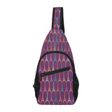 Eiffel Tower Pattern Print Design 05 All Over Print Chest Bag