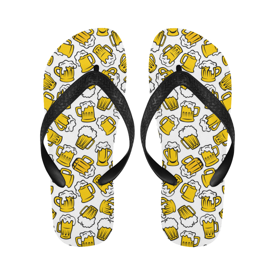 Beer design pattern Unisex Flip Flops