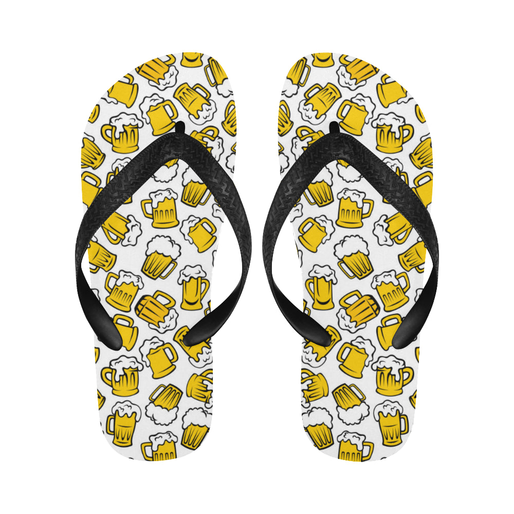 Beer design pattern Unisex Flip Flops