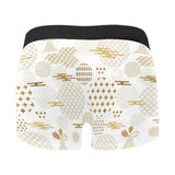 Beautiful gold japanese pattern Men's All Over Print Boxer Briefs Men's Underwear