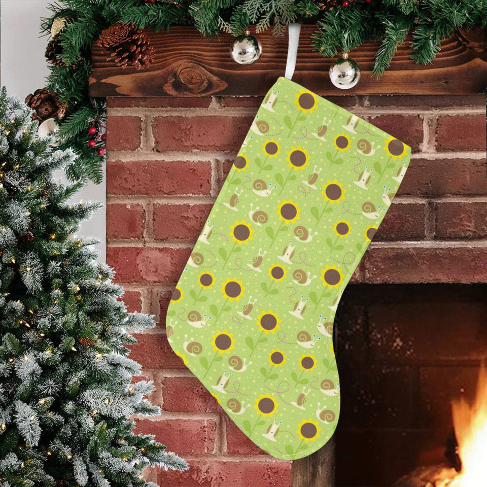 Snail Pattern Print Design 01 Christmas Stocking