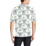 Hand drawn Koala leaves pattern Men's All Over Print Polo Shirt