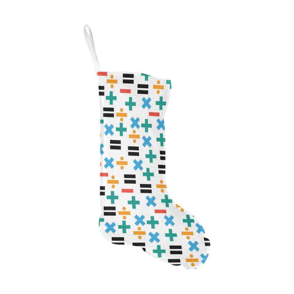 Math Pattern Print Design 05 Christmas Stocking