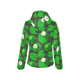 French fries white paper box pattern Women's Padded Hooded Jacket