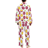 Passion fruit design pattern Men's Long Pajama Set