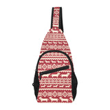 Dachshund Nordic pattern All Over Print Chest Bag