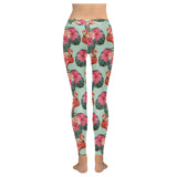 Beautiful flamingo tropical palm leaves hibiscus p Women's Legging Fulfilled In US