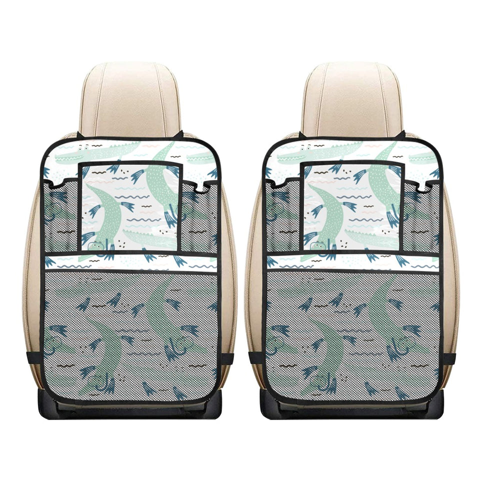 Crocodile diver pattern Car Seat Back Organizer