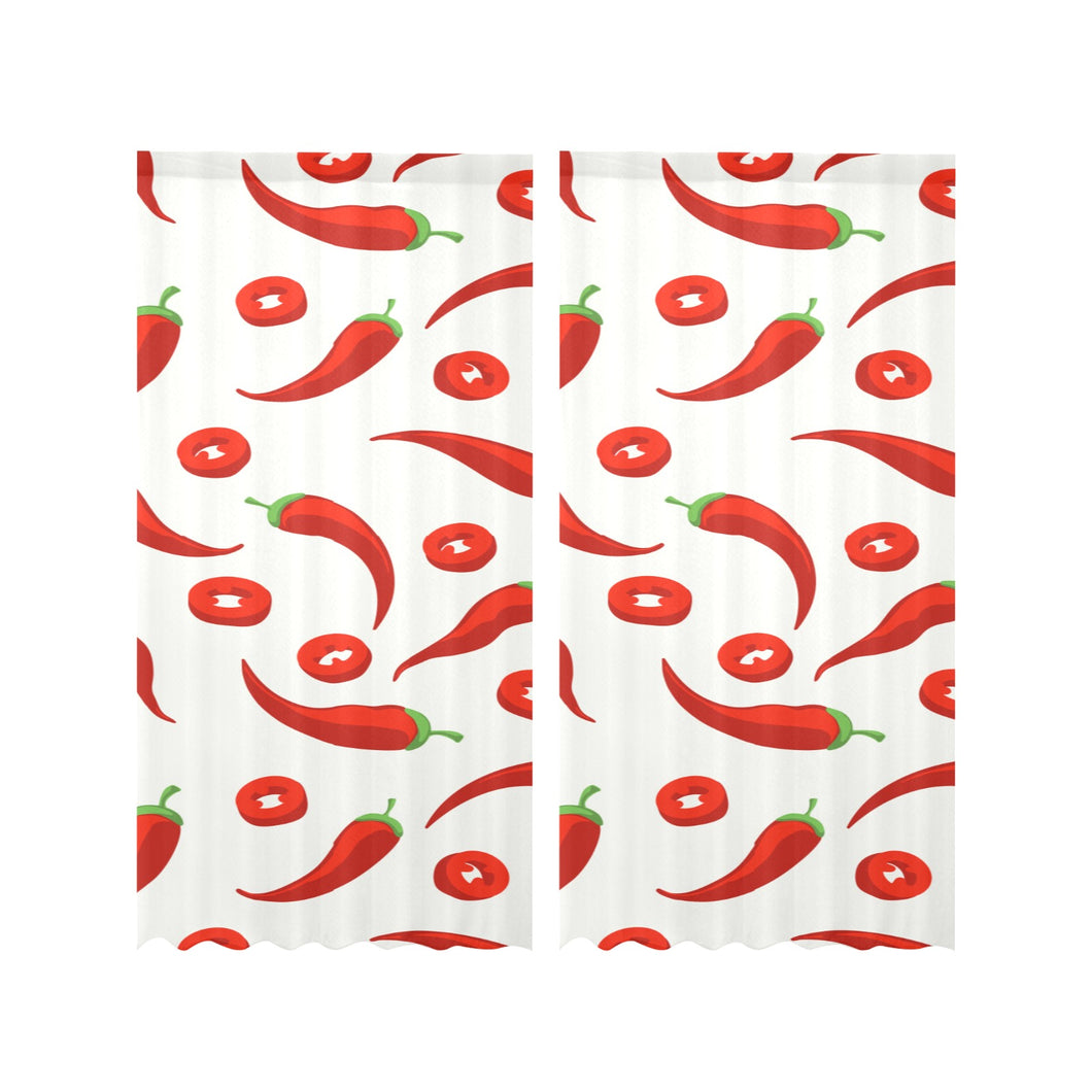 Chili pattern Gauze Curtain