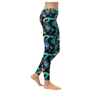 Dragon sea wave pattern Women's Legging Fulfilled In US
